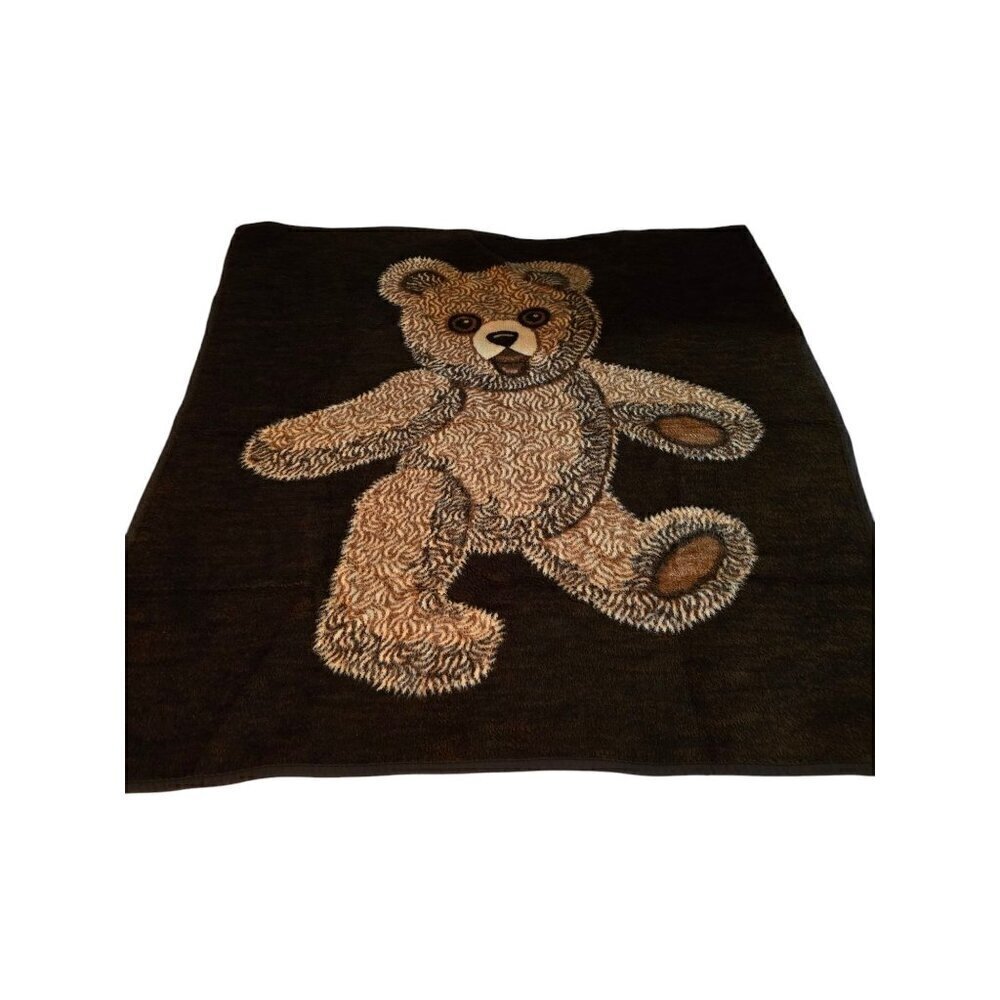 Vintage Safari Weavers Teddy Bear Blanket Throw Made in Germany